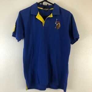 US. Polo Assn. Blue and Yellow Shirt size XL